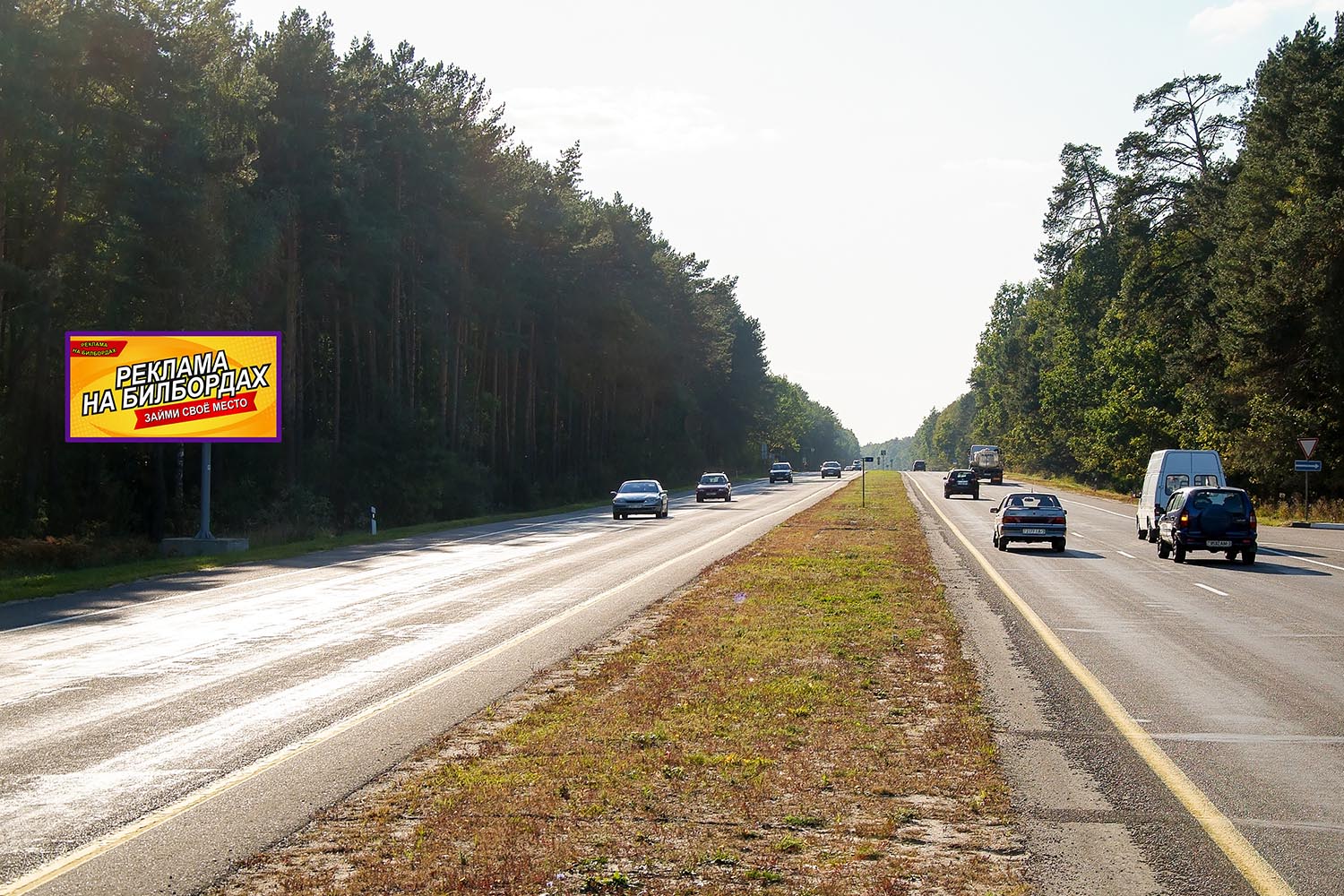 Билборд по Речицкой трассе, въезд в Гомель (сторона Б)